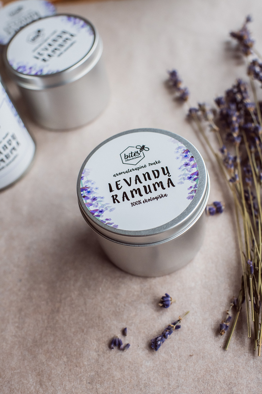 Aromaterapinė sojų vaško žvakė "Levandų ramuma"