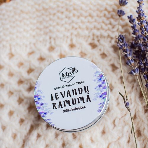 Aromaterapinė sojų vaško žvakė "Levandų ramuma"