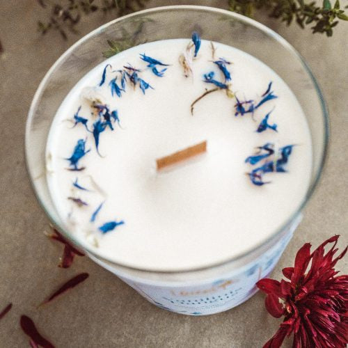 Sojų vaško žvakė "Vanilinis Dangus"