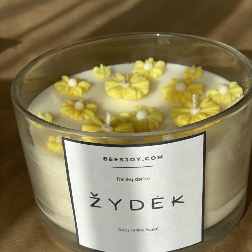 Sojų vaško žvakė "Žydėk"