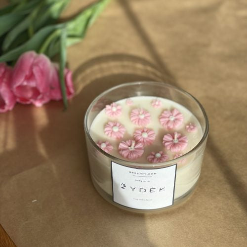 Sojų vaško žvakė "Žydėk"