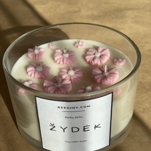 Sojų vaško žvakė "Žydėk"