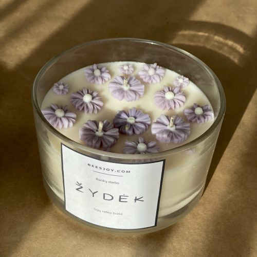 Sojų vaško žvakė "Žydėk"