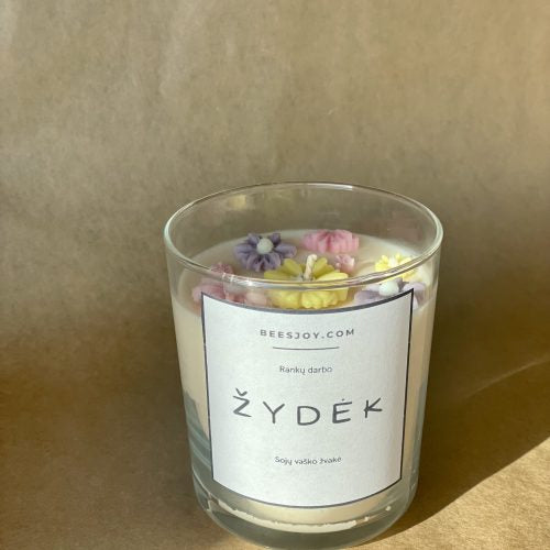 Sojų vaško žvakė "Žydėk"